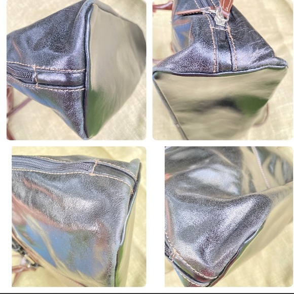 GIANI BERNINI Black/ Brown  Leather Crossbody Bag Purse - Picture 13 of 17